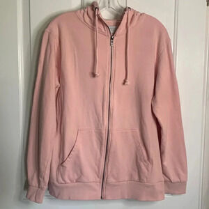 EUC mens COTTON ON pink zip front hoodie size medium